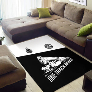 Railspirit Personalized Norfolk and Western Railway Area Rug One Track Mind N&W Train Rug Gift Idea For Train Lover