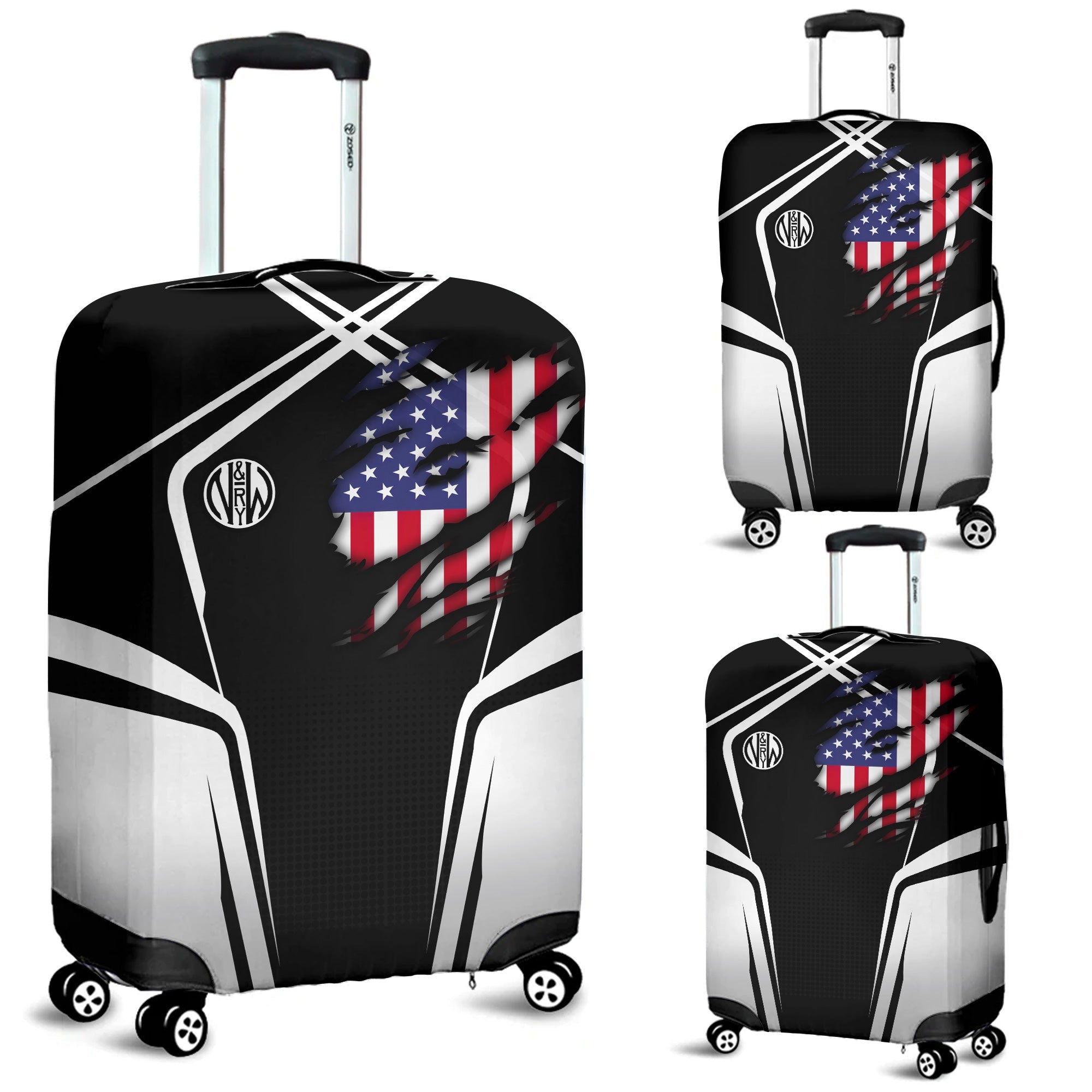 Railspirit Personalized Norfolk and Western Railway Luggage Cover American Eagle Vintage Train N&W Luggage Protection