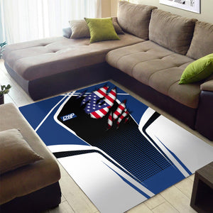 Railspirit Personalized Duluth, Winnipeg and Pacific Railway Area Rug American Eagle Vintage Train Rug