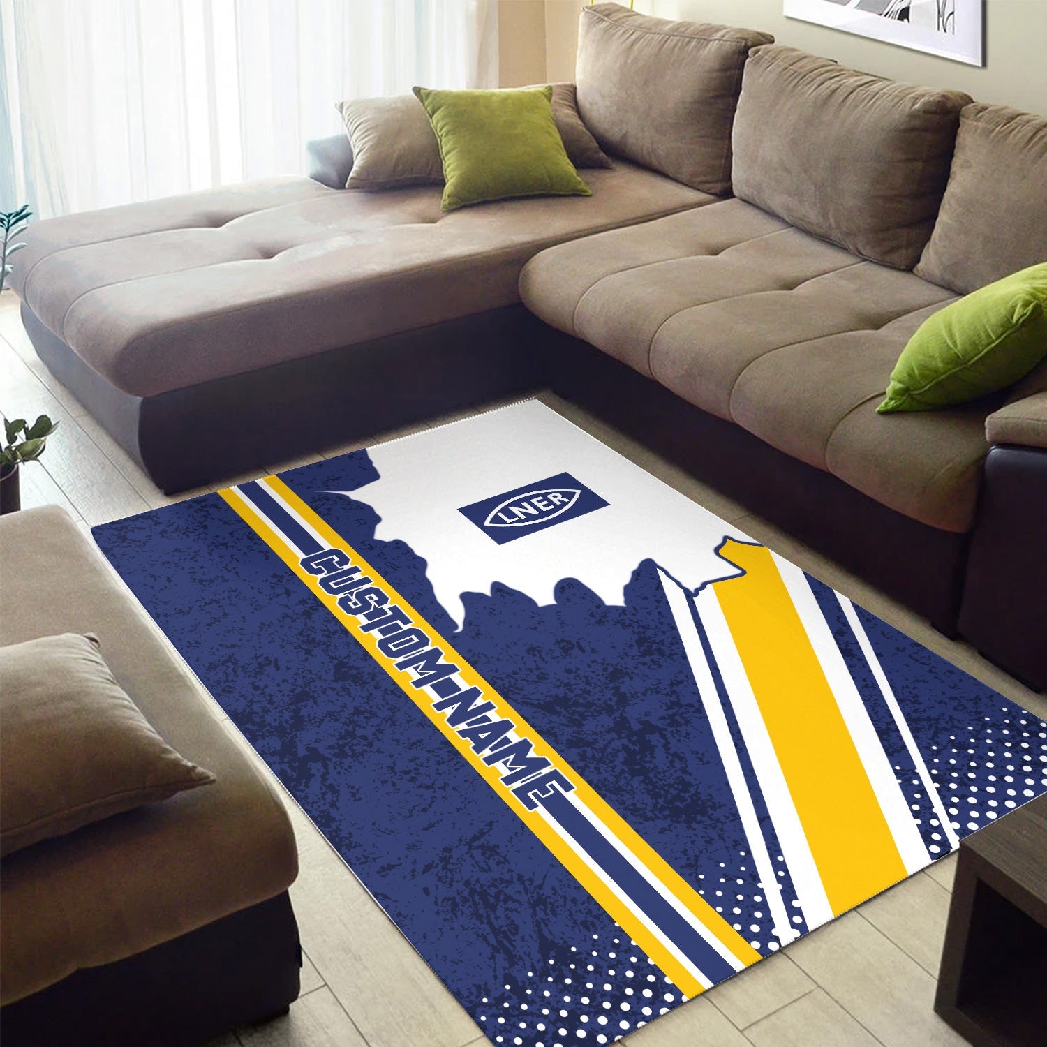 Railspirit Personalized London and North Eastern Railway Area Rug Vintage All Over Printed Rug