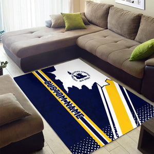 Railspirit Personalized Jersey Central Railroad Area Rug Vintage All Over Printed Rug