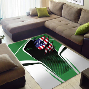 Railspirit Personalized Burlington Northern Railroad Area Rug American Eagle Vintage Train Rug