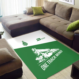 Railspirit Personalized Burlington Northern Railroad Area Rug One Track Mind Train Rug Gift Idea For Train Lover