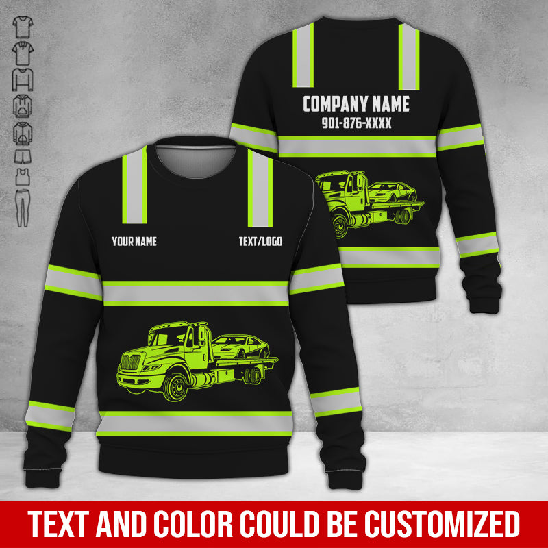Custom Name Tow Truck 3D Printed Clothes, Personalized Tow Driver Gear