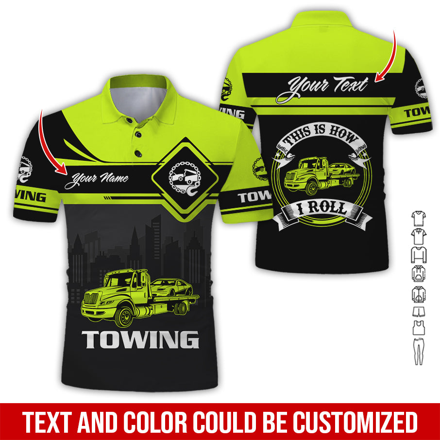 Custom Name Love Semi Truck Printed Clothes, Personalized Driver Gear