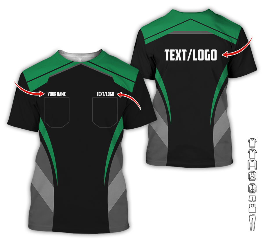 Custom Mechanic Shirt for Men, Printed Pocket Shirt, Green Mechanic T-Shirt, Unisex Fit for Men and Women, Gift Idea for Car Lovers & Technicians