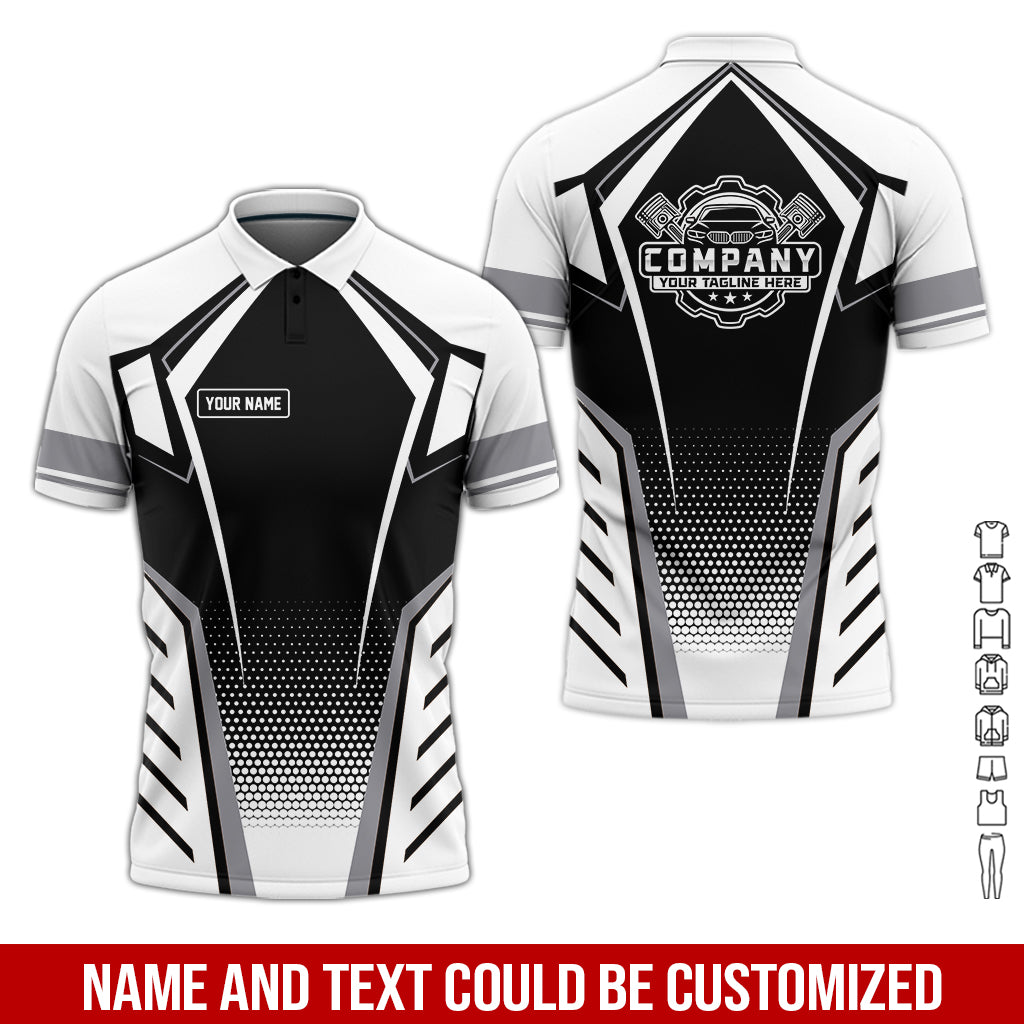 Personalized Garage Uniform in Classic White, Mechanic Work Shirt for Men and Women, Perfect for Birthday or Husband, or Boyfriend