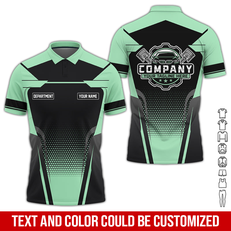 Personalized Name Mechanic Shirt, Mechanic Shirt in Seafoam, Gift Idea for Auto Technicians, Best Custom Mechanic Shirt