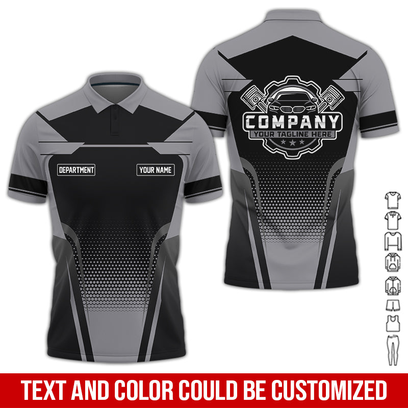 Personalized Name Mechanic Shirt, Mechanic Shirt in Grey, Gift Idea for Auto Technicians, Best Custom Mechanic Shirt