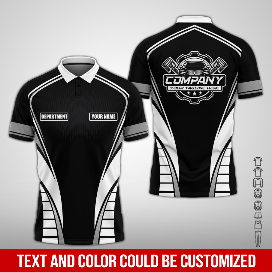 Personalized Mechanic 3D Print Shirt, White Mechanic Work Shirt, Gift Idea for Auto Technicians, Comfortable Fit for Men and Women