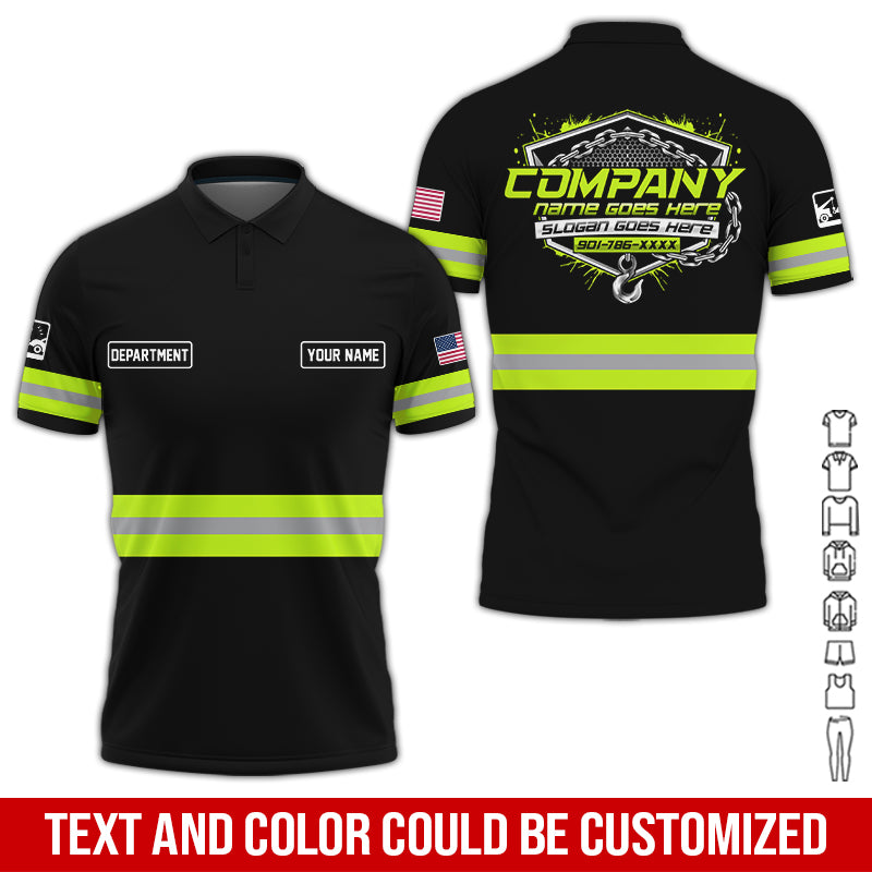 Custom Name Tow Truck Uniform, Personalized Driver Apparel