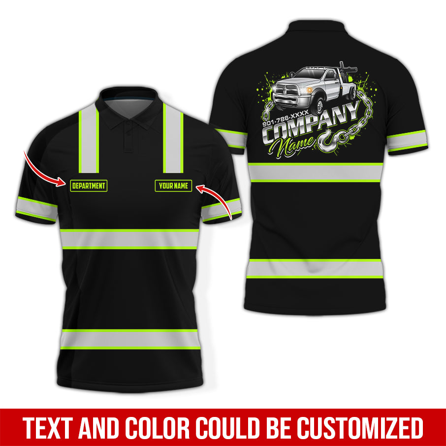 Custom Name Love Tow Truck Clothes, Personalized Driver Gear