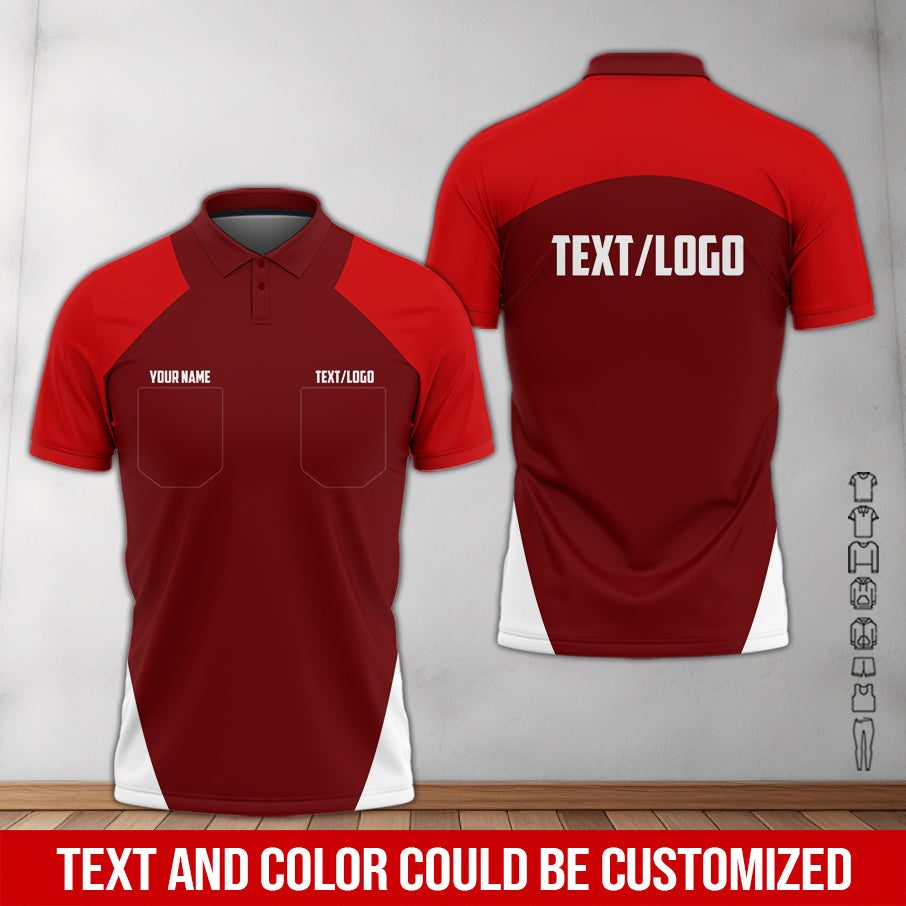 Custom Name Mechanic Shirt in Red, Unisex Work Shirt for Car Technicians, Great Gift for Him, Available in Sizes S to 5XL