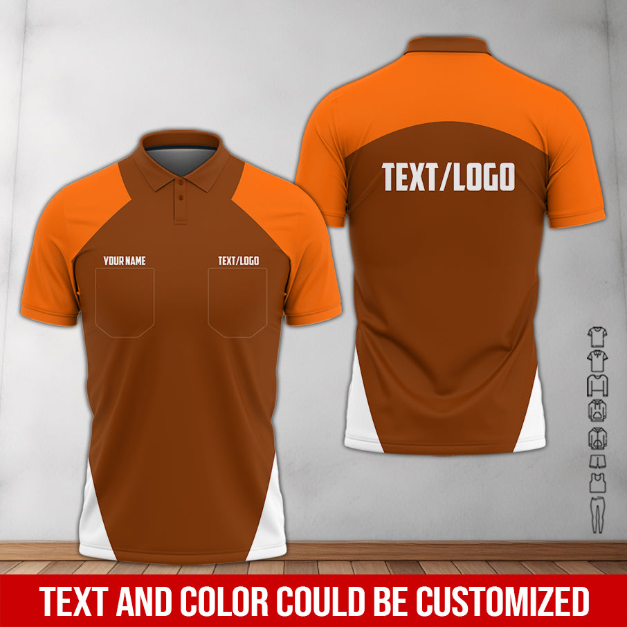 Custom Name Mechanic Shirt in Orange, Unisex Work Shirt for Car Technicians, Great Gift for Him, Available in Sizes S to 5XL