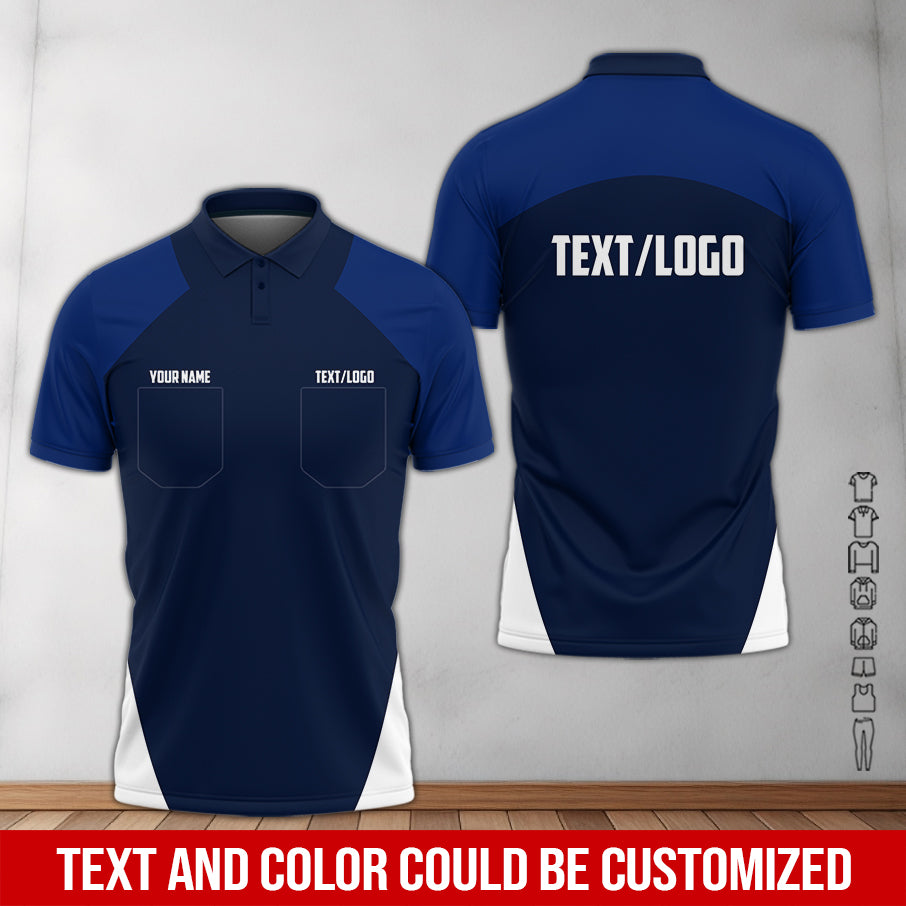 Custom Name Mechanic Shirt in Navy, Unisex Work Shirt for Car Technicians, Great Gift for Him, Available in Sizes S to 5XL