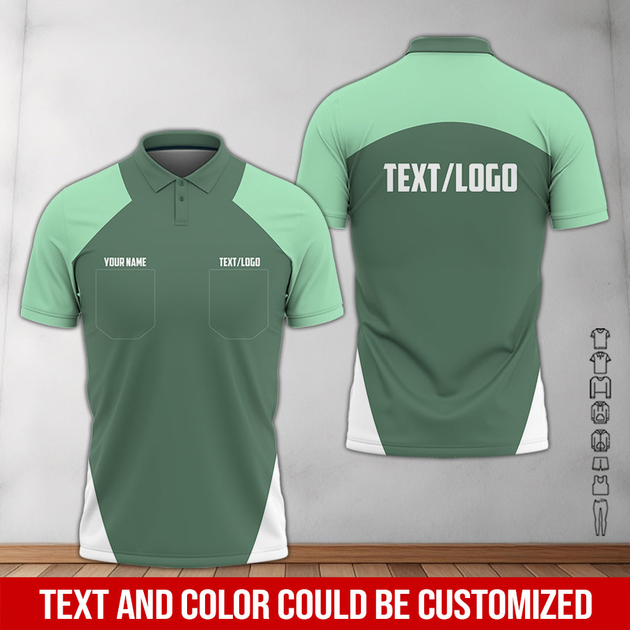 Custom Name Mechanic Shirt in Seafoam, Unisex Work Shirt for Car Technicians, Great Gift for Him, Available in Sizes S to 5XL