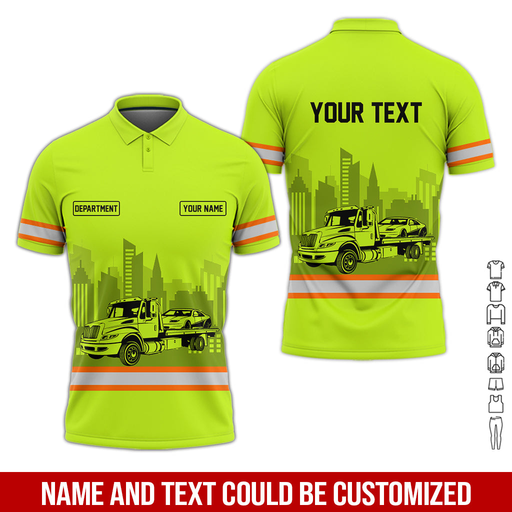 Custom Name & Tow Truck Uniform, Personalized Apparel for Professional Drivers