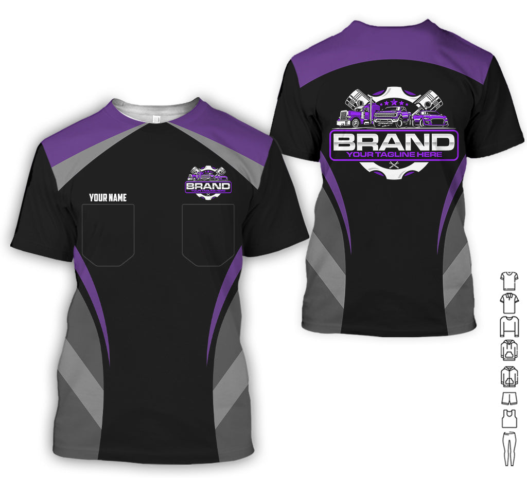 Best Custom Mechanic Shirt for Men, Perfect Gift for Car Guys, Diesel Techs, and Shop Crews, Unisex Purple Mechanic Shirt