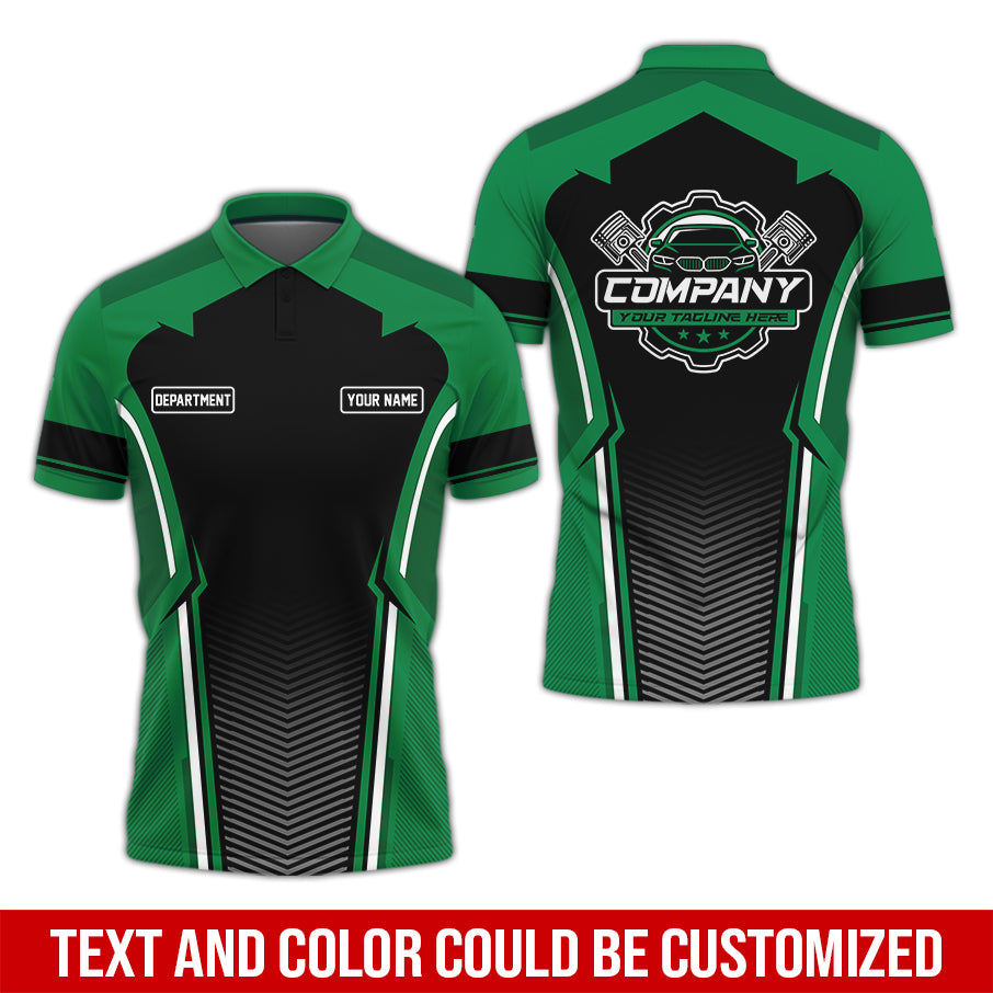 Personalized Mechanic Uniform, Green Shirt for Technicians, Comfortable Workwear for Men, Great Gift for Father’s Day, Birthday, or Husband