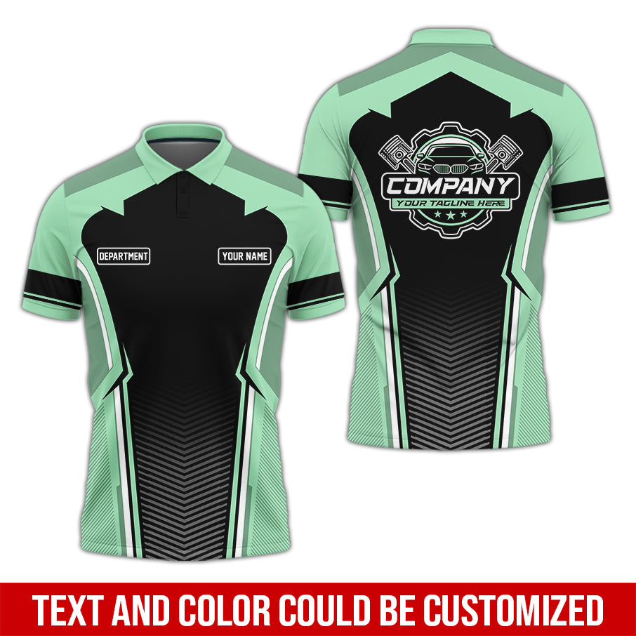 Personalized Mechanic Uniform, Seafoam Shirt for Technicians, Comfortable Workwear for Men, Great Gift for Father’s Day, Birthday, or Husband