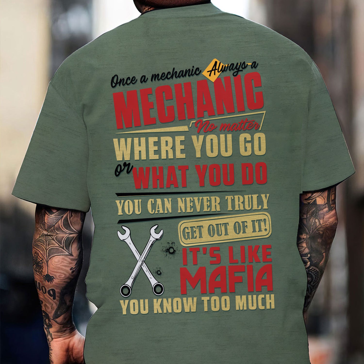 Once a Mechanic Always a Mechanic Shirt, Funny Motorcycle Speedway Shirt, Biker Garage Workwear Tee, Auto Repair Mechanic Gift