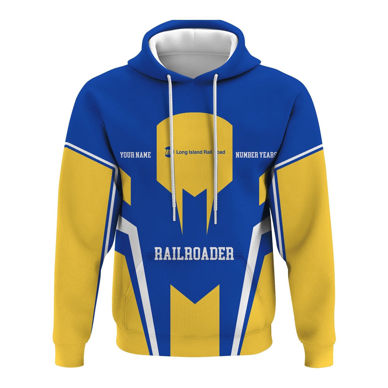 Railspirit Personalized Long Island Railroad Hoodie Custom Year Railroader Zip Up Hoodie Gift Idea For Train Lover