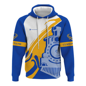Railspirit Personalized Long Island Railroad Hoodie Flame-Inspired Style Zip Up Hoodie Gift Idea For Train Lovers