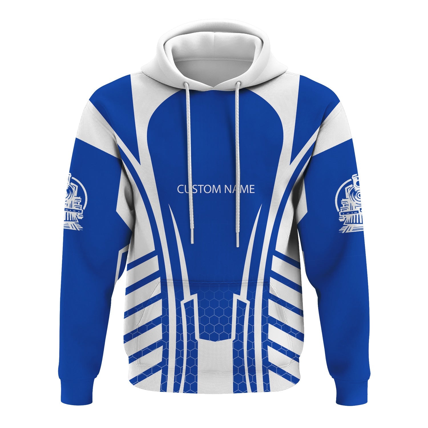 Railspirit Personalized Long Island Railroad Hoodie Striped Railroad Style Train Zip Up Hoodie All Over Print