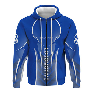 Railspirit Personalized Long Island Railroad Hoodie Striking Line Style Train Zip Up Hoodie For Locomotive Lovers