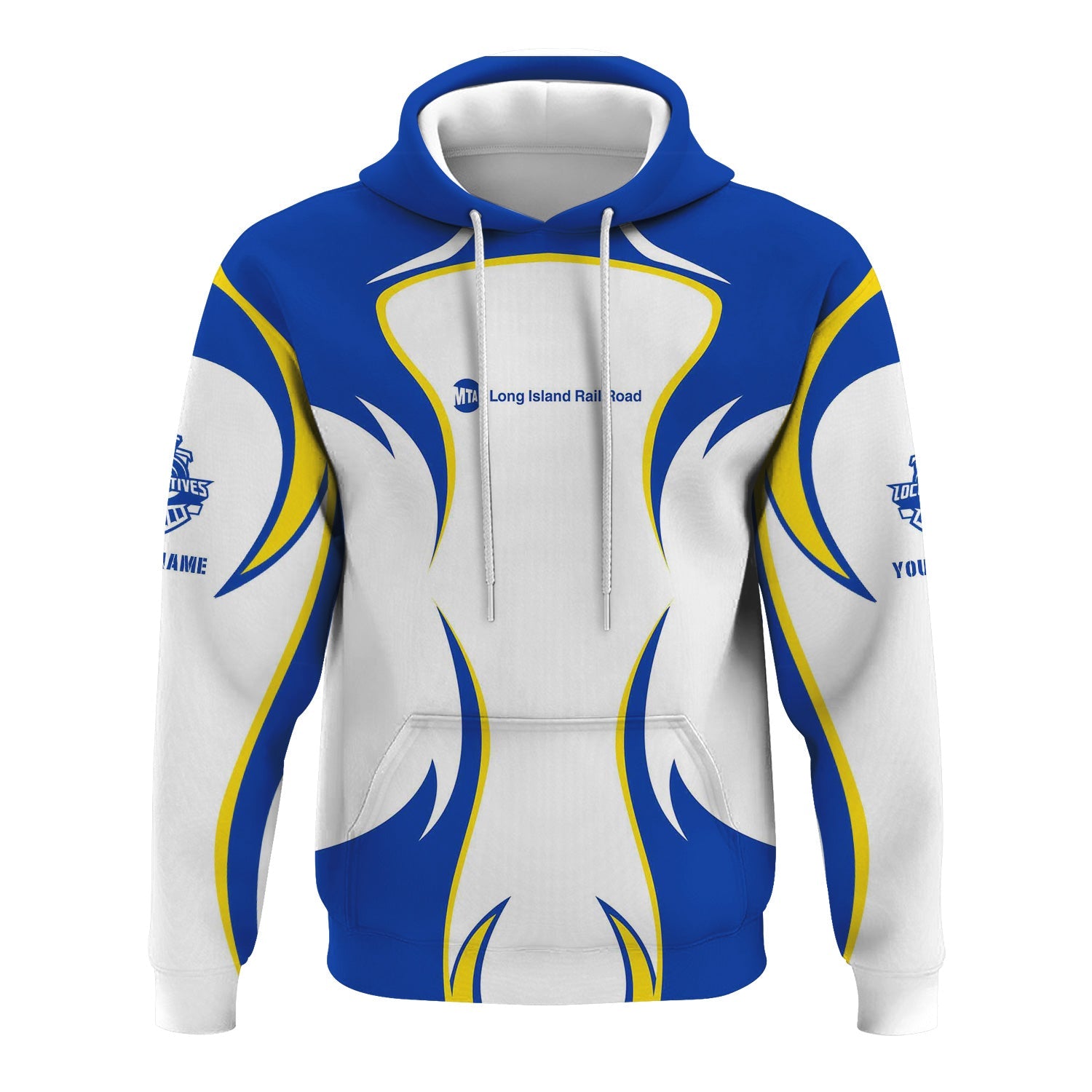 Railspirit Personalized Long Island Railroad Hoodie Distinctive Flame Style Zip Up Hoodie For Steam Engine Addict