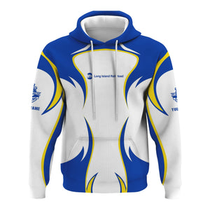 Railspirit Personalized Long Island Railroad Hoodie Distinctive Flame Style Zip Up Hoodie For Steam Engine Addict