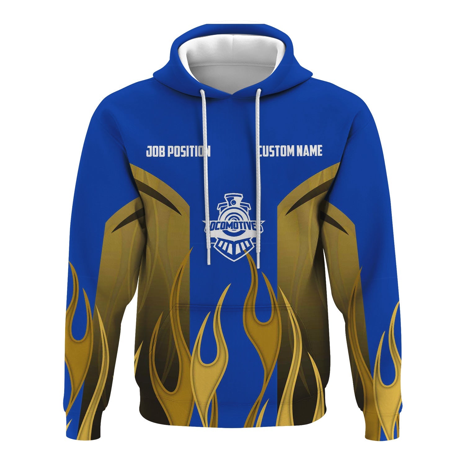 Railspirit Custom Name and Job Title Long Island Railroad Hoodie Flame Graphic Train Zip Up Hoodie