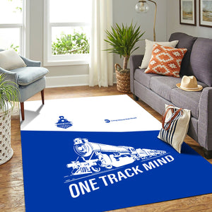 Railspirit Personalized Long Island Railroad Area Rug One Track Mind Train Rug Gift Idea For Train Lover