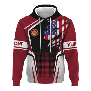 Railspirit Personalized Chicago Great Western Railroad Hoodie American Eagle Vintage Train Zip Up Hoodie