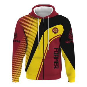 Railspirit Personalized Chicago Great Western Railroad Hoodie Vibrant Striking Style Zip Up Hoodie For Rail Enthusiasts