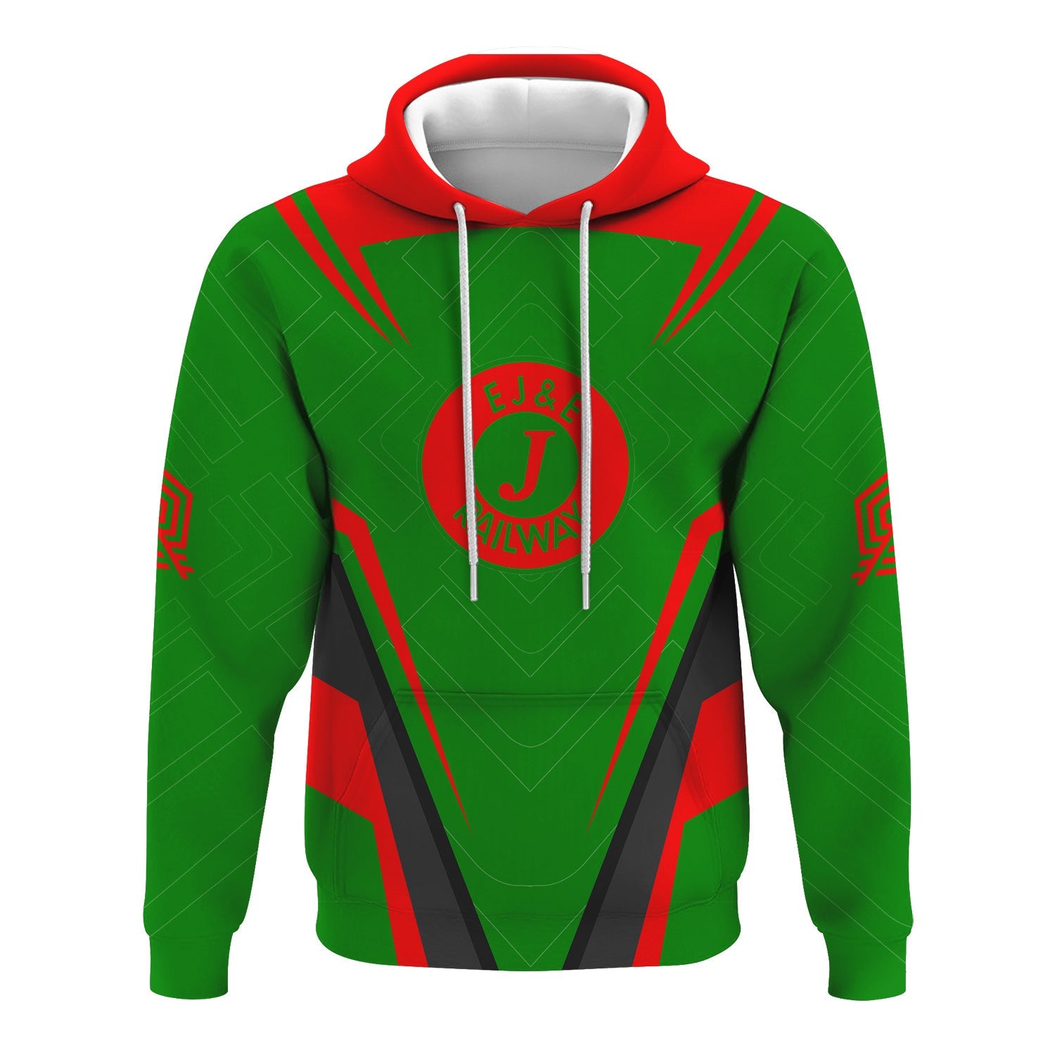 Railspirit Personalized Elgin Joliet And Eastern Railroad Hoodie Railway Inspired Apparel Train Zip Up Hoodie For Train Lovers