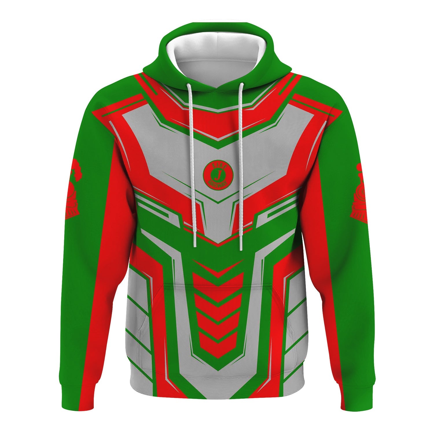 Railspirit Personalized Elgin Joliet And Eastern Railroad Hoodie Armor-Inspired Design Train Zip Up Hoodie All Over Print