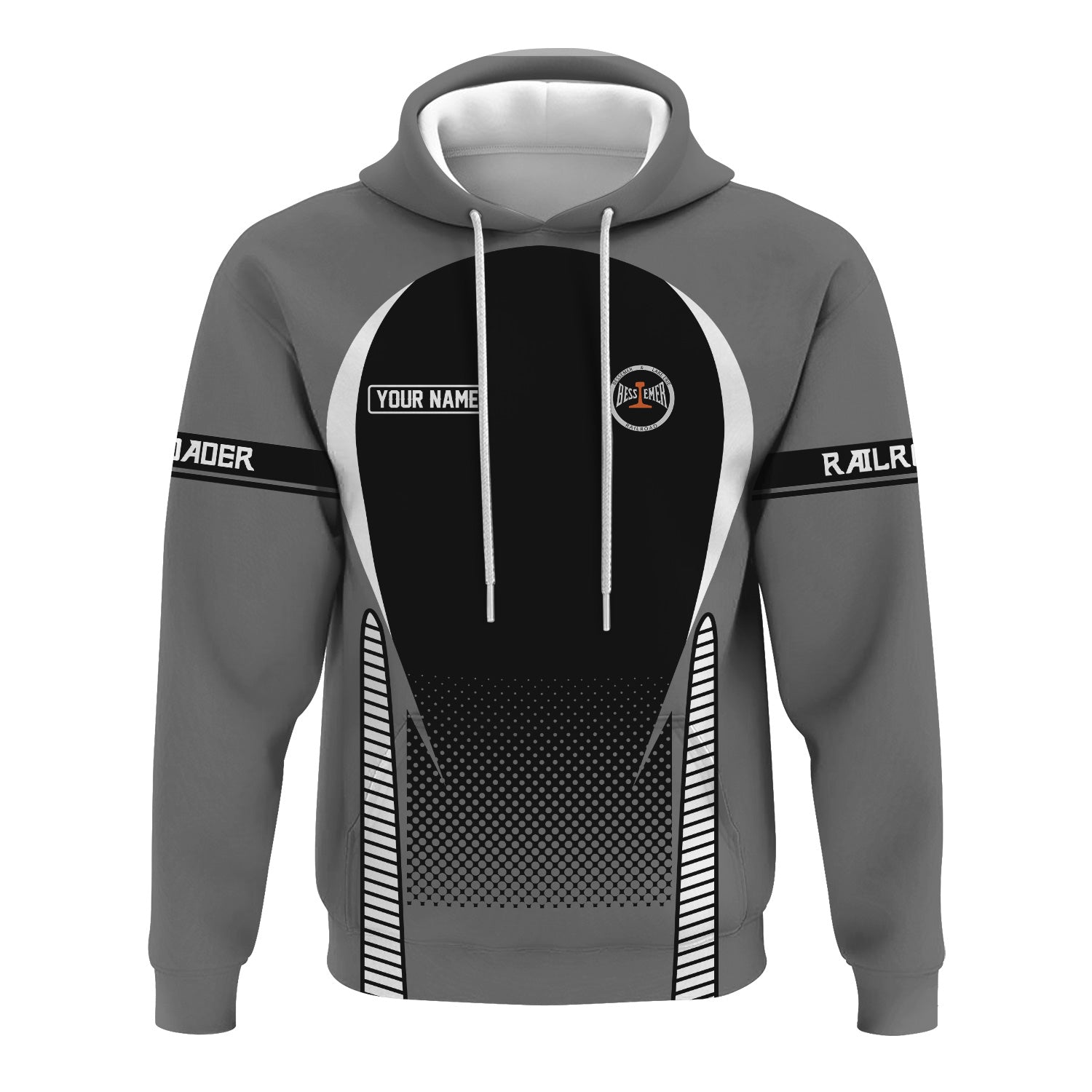 Railspirit Personalized Bessemer And Lake Erie Railroad Hoodie Stress Is Caused By Not Having Enough Trains  Zip Up Hoodie