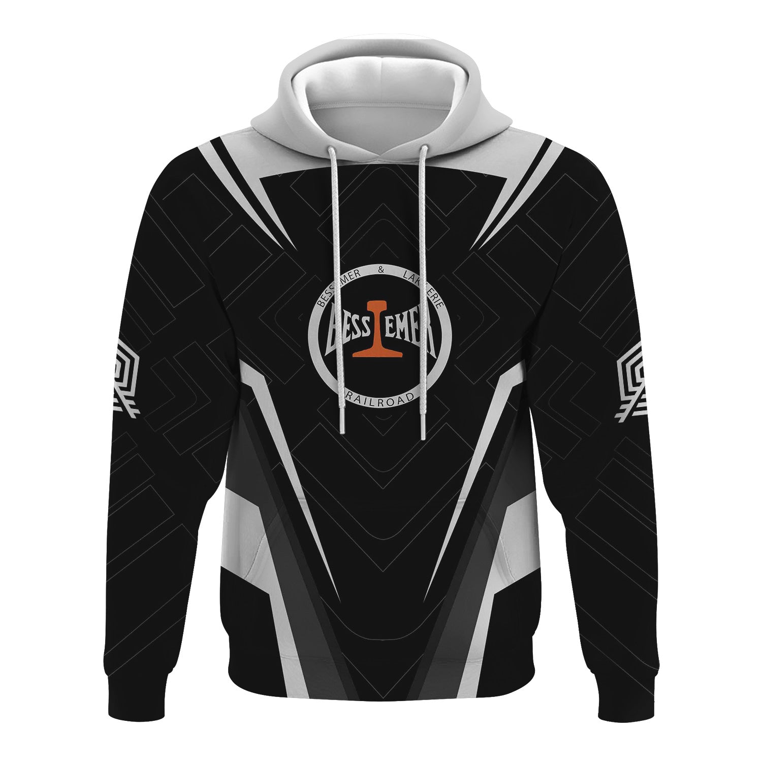 Railspirit Personalized Bessemer And Lake Erie Railroad Hoodie Railway Inspired Apparel Train Zip Up Hoodie For Train Lovers