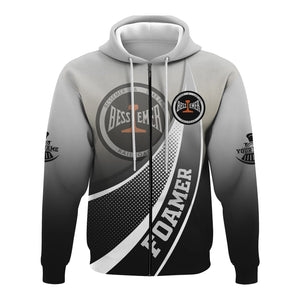 Railspirit Personalized Bessemer And Lake Erie Railroad Hoodie Railway-Themed Style Zip Up Hoodie Gift Idea For Trainspotter