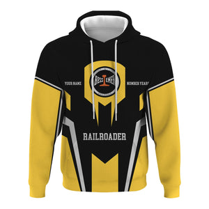 Railspirit Personalized Bessemer And Lake Erie Railroad Hoodie Custom Year Railroader Zip Up Hoodie Gift Idea For Train Lover