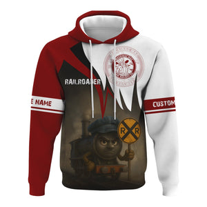 Railspirit Personalized Detroit & Mackinac Railroad Hoodie Angry Train Hoodie Gift Idea For Train Lover