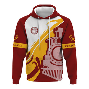 Railspirit Personalized Detroit & Mackinac Railroad Hoodie Flame-Inspired Style Zip Up Hoodie Gift Idea For Train Lovers