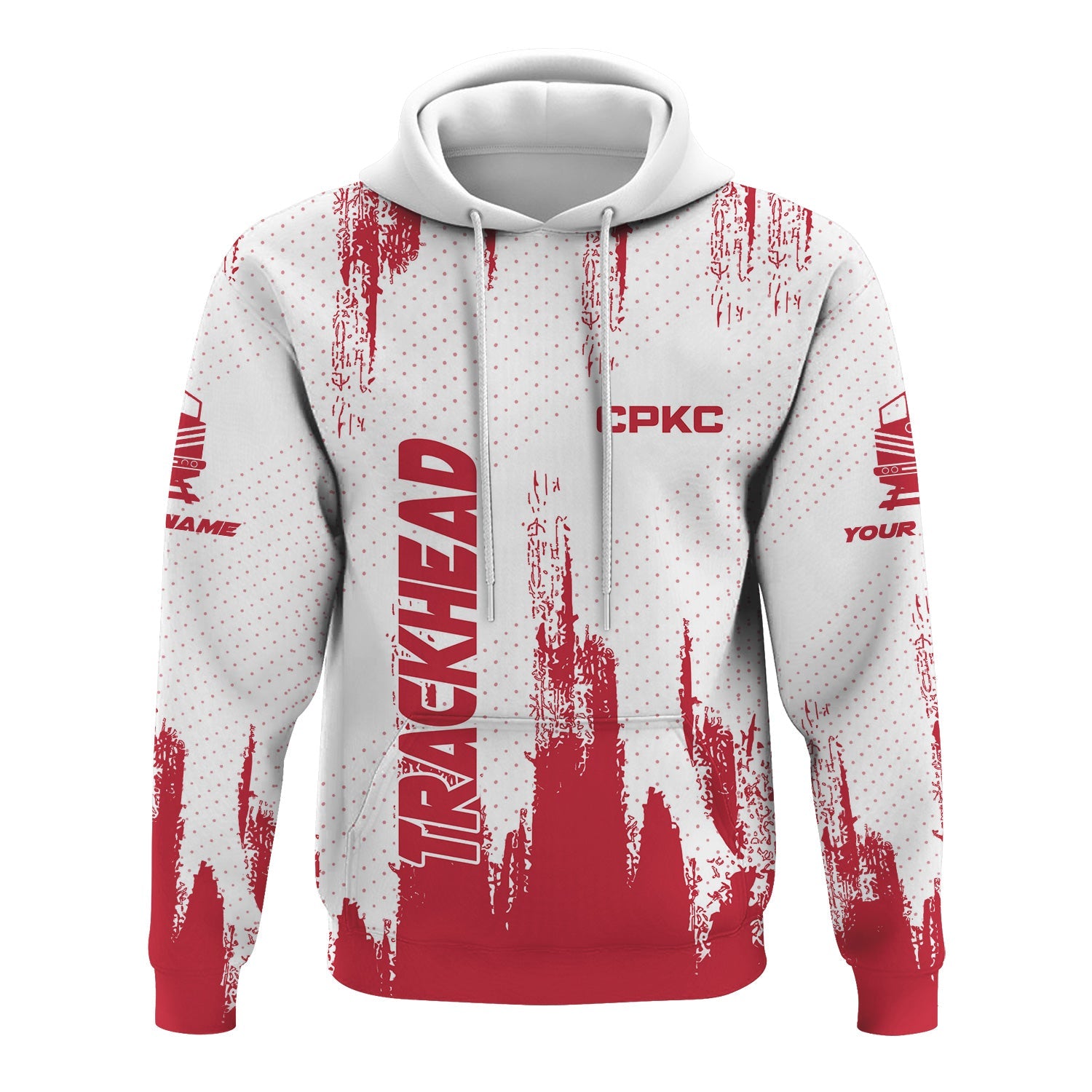 Railspirit Personalized Canadian Pacific Kansas City Hoodie Paint Impact Design CPKC Train Zip Up Hoodie for Trackhead