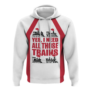 Railspirit Custom Name Canadian Pacific Kansas City Hoodie Yes I Need All Those Train CPKC Printed Zip Hoodie