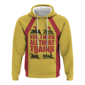 Railspirit Custom Name Florida East Coast Railway Hoodie Yes I Need All Those Train Printed Zip Hoodie