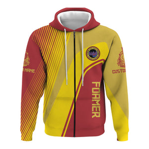 Railspirit Personalized Florida East Coast Railway Hoodie Vibrant Striking Style Zip Up Hoodie For Rail Enthusiasts