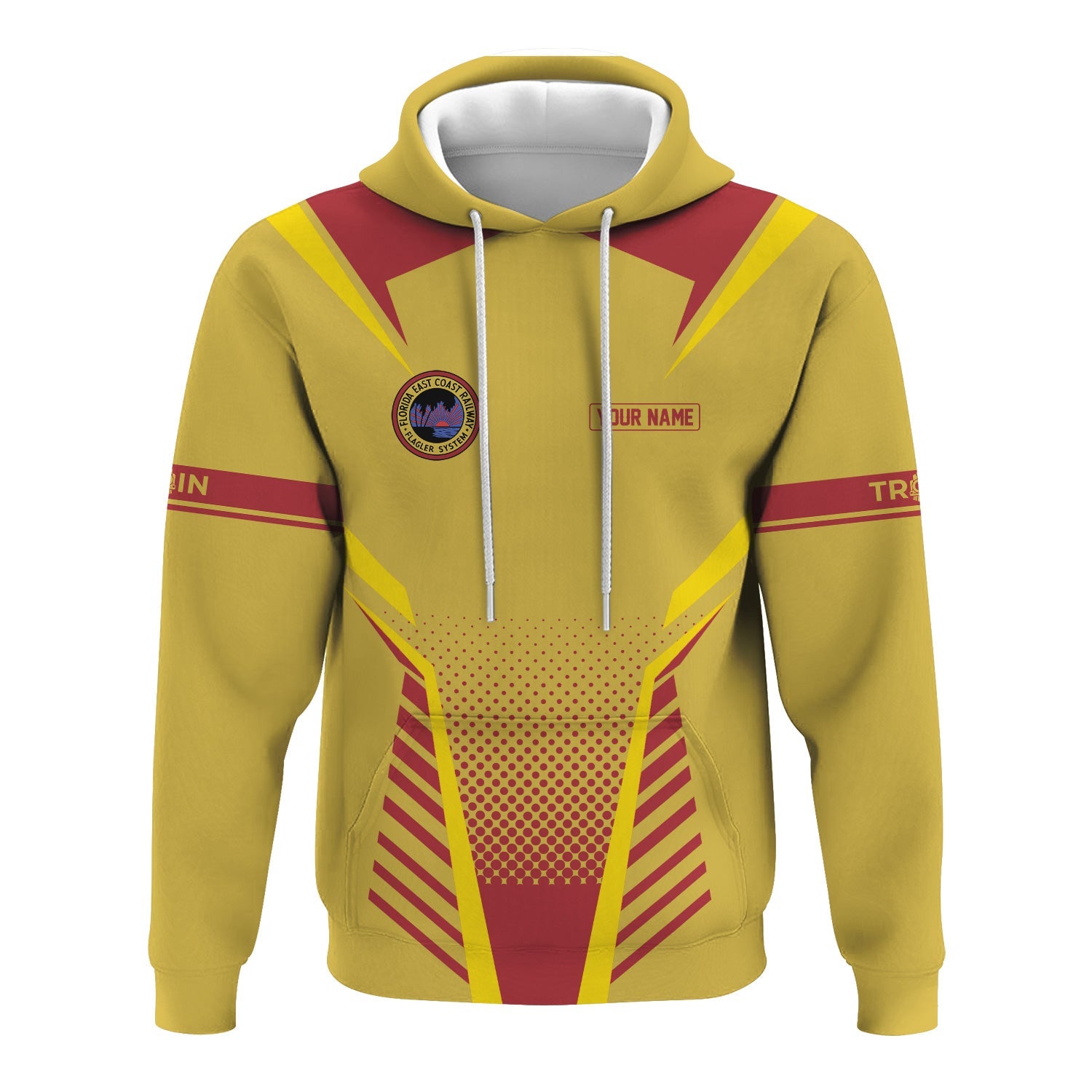 Railspirit Personalized Florida East Coast Railway Hoodie Unisex Train Zip Hoodie All Over Print