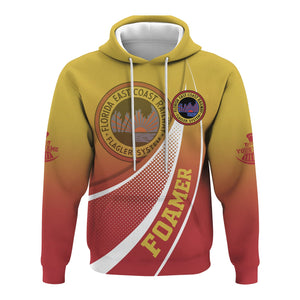 Railspirit Personalized Florida East Coast Railway Hoodie Railway-Themed Style Zip Up Hoodie Gift Idea For Trainspotter
