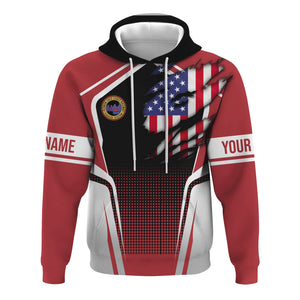 Railspirit Personalized Florida East Coast Railway Hoodie American Eagle Vintage Train Zip Up Hoodie